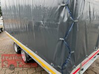 EDUARD 4020 -GD- Hochlader, Bordwände 30cm -2700kg- Lfh: 63cm -195/50R13 mit Hochplane SP-Line mit Rollfix beidseitig und Heckrollo