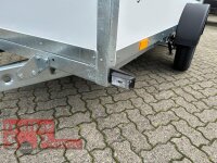 Aussteller / martz KARGO 300 C 1,3T Plywood Kofferanhänger  - gebremst mit Zurrleisten - Heckstützen - 100 KM/H