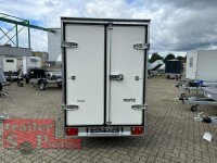 Aussteller / martz KARGO 300 C 1,3T Plywood Kofferanhänger  - gebremst mit Zurrleisten - Heckstützen - 100 KM/H