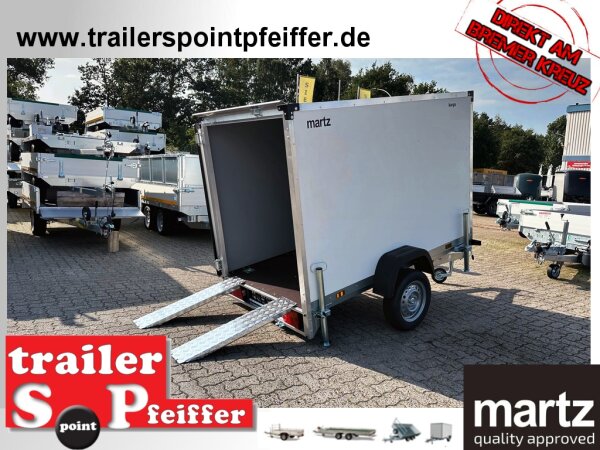 martz Smart Box 2312 - kippbarer Koffer - Kurbel - Rampen - ungebremst -  4 Stützen - 100 KM/H - Plywood Koffer Anhänger