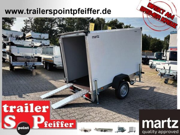 martz Smart Box 2312 - kippbarer Koffer - ungebremst -  4 Stützen - 100 KM/H - Plywood Koffer Anhänger