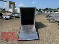 martz KARGO 250 C R 1,3T Plywood Kofferanhänger mit Rampe - gebremst mit Zurrleisten - Heckstützen