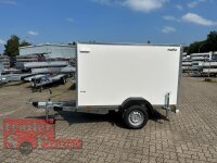 martz KARGO 250 C R 1,3T Plywood Kofferanhänger mit Rampe - gebremst mit Zurrleisten - Heckstützen