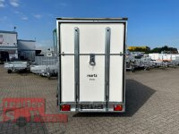 martz KARGO 300 C R 2T Plywood Kofferanhänger mit Rampe - Tandem gebremst mit Zurrleisten - Heckstützen
