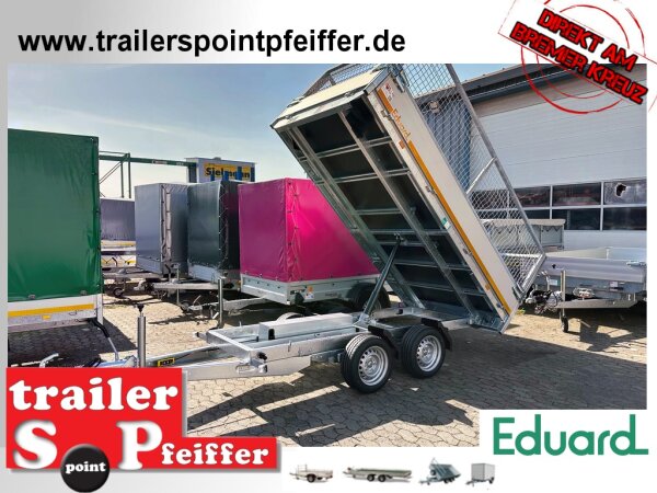 EDUARD 3116 -GD- Heckkipper, Bordwände 30cm -2700kg- E-Pumpe - Lfh: 63cm -195/50R13 mit 3116 - Laubgitter pendelbar - 70cm hoch