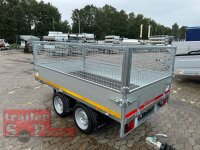 EDUARD 2514 -GD- Heckkipper, Bordwände 30cm -2000kg- H-Pumpe - Lfh: 63cm -195/50R13 mit SI-GI Laubgitter ca. 60 cm