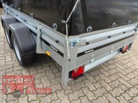 Brenderup 2300 STB 2500 - 302 x 153 x 40 Vorder und Rückwand klappbar - Tandem gebremst 2500 KG mit Hochplane SP-Line