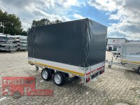 EDUARD 3015 -GD- Hochlader, Bordwände 30cm -2000kg- Lfh: 63cm -195/50R13 mit Hochplane SP-Line mit ÖKO Schräge