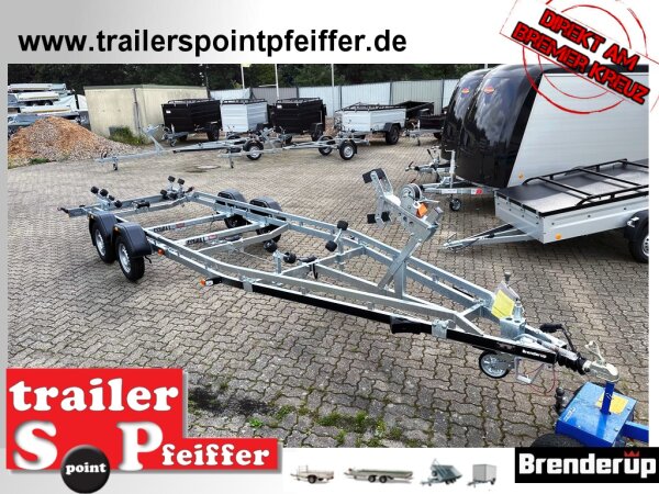 Brenderup 24 2000 TB SR - Bootsanhänger f. Boote bis 7,2m - gebremst - Superrollen