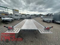 Lorries PLI35-5021 - 3500 kg Vollausstattung - kippbarer leichter Autotransporter mit ALU Standschienen - Reserverad - Alu Boden - 100 KM/H - Staukiste - Radstopper