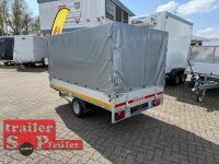 AKTION EDUARD 2514 -100 KM/H -GE- Hochlader, Bordwände 30cm -1350kg- Lfh: 56cm -195/55R10 mit Hochplane SP-Line - Stützrad ( 48 )