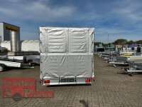TPV ( Böckmann ) HL-EBK 3520/15 1500 kg kippbarer Autotransporter mit Hochplane - Rollo - Schiebeplane - Boden mit Riffelblech mittig