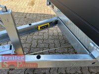 Saris K1 256 150 1500 E Black Edition - 1500 kg Heckkipper - Einachser - gebremst - Bordwände 35 cm - E-Pumpe mit Hochplane SP-Line und Rollo