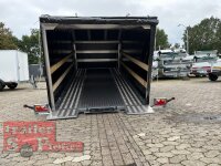 Lorries PLI30-4521 - 3000 kg kippbarer leichter Autotransporter mit ALU Standschienen mit Hochplane SP-Line / Rollo + Schiebeplane in FR links + ÖKO Schräge ca. 70/70