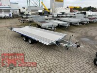 Lorries PLI30-4521 AR - 3000 kg kippbarer leichter Autotransporter mit ALU Standschienen - geschlossener Boden