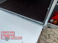 Böckmann KT-AL 3015/15 M F R/T-K Kofferanhänger mit Vollaluminium Aufbau - Tür- /Rampe Kombination