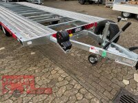 Lorries PL35-5521 - 3500 kg kippbarer leichter Autotransporter mit ALU Standschienen und Rampen
