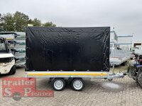 EDUARD 3118 -GD- 310 x 180 - Hochlader, Bordwände 30cm -2000kg- Lfh: 63cm -195/50R13 mit Hochplane SP-Line