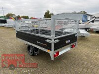 Saris K1 256 150 1500 E Black Edition - 1500 kg Heckkipper - Einachser - gebremst - Bordwände 35 cm - E-Pumpe mit SI-GI Laubgitter