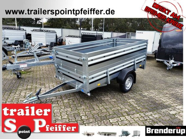 Brenderup 2260 SUB 750 - 258 x 128 x 40 Vorder und Rückwand klappbar - ungebremst 750 KG mit 40 cm Kastenaufsatz