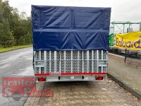 EDUARD 5022 -GD- Hochlader, kippbar, Auffahrklappe, Bordwände 30cm -3500kg- H-Pumpe - Lfh: 63cm -195/50R13 mit Hochplane SP-Line ÖKO Schräge / Rollo / Schiebeplane links / Aufstellklappe rechts
