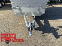 AKTION EDUARD 2514 -100 KM/H - Stützen - GE- Hochlader, Bordwände 30cm -1350kg- Lfh: 56cm -195/55R10 mit Hochplane SP-Line 170 cm silbergrau - mit Stützrad