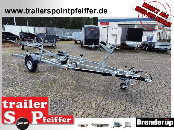 Brenderup 201300 B - Bootsanhänger f. Boote bis 6m - gebremst - Rollen