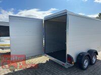 Böckmann KT-AL 3015/27 M F R/T-K Kofferanhänger mit Vollaluminium Aufbau - Tür- /Rampe Kombination