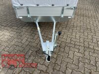 AKTION - EDUARD 2314 - UE-  Hochlader - Bordwände 30cm - 750 KG -  Lfh:56 cm - 195/55R10 mit Hochplane PLED 100 und Stützrad