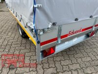 AKTION - EDUARD 2314 - UE-  Hochlader - Bordwände 30cm - 750 KG -  Lfh:56 cm - 195/55R10 mit Hochplane PLED 100 und Stützrad