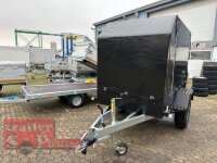 TPV TL-EB3 Offroad - 1300 kg gebremst Kastenanhänger mit 15" Geländebereifung und Reling - SCHWARZ mit Hochplane SP-Line ÖKO Schräge