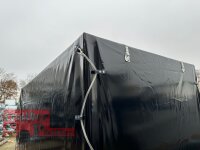 TPV TL-EB3 Offroad - 1300 kg gebremst Kastenanhänger mit 15" Geländebereifung und Reling - SCHWARZ mit Hochplane SP-Line ÖKO Schräge