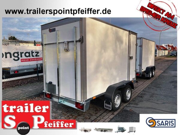 ABVERKAUF I Saris GO 306 154 200 2700 2 Kofferanhänger Tandem gebremst Auffahrklappe und Seitentür