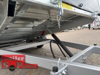 Lorries PLI30-5521 - 3000 kg 5,5m kippbarer leichter Autotransporter mit geschlossenem ALU Boden und ALU Standschienen mit Hochplane SP-Line ÖKO Schräge / Rollo