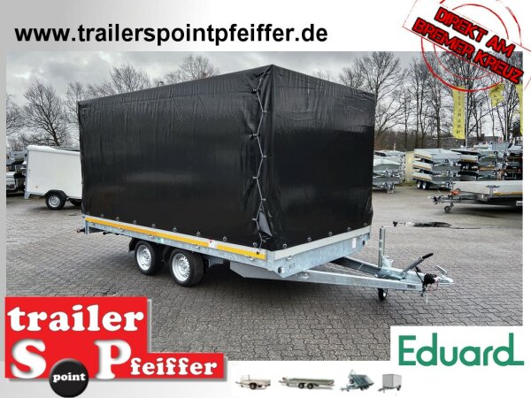 EDUARD 4022 -GD- Hochlader, Bordwände 30cm -2700kg- Lfh: 63cm -195/50R13 mit Hochplane SP-Line