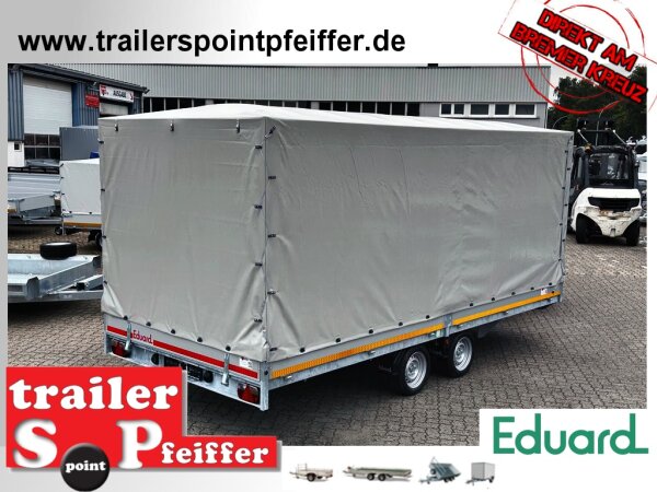 EDUARD 5022 -GD- Hochlader, Bordwände 30cm -2700kg- Lfh: 63cm -195/50R13 mit Hochplane SP-Line