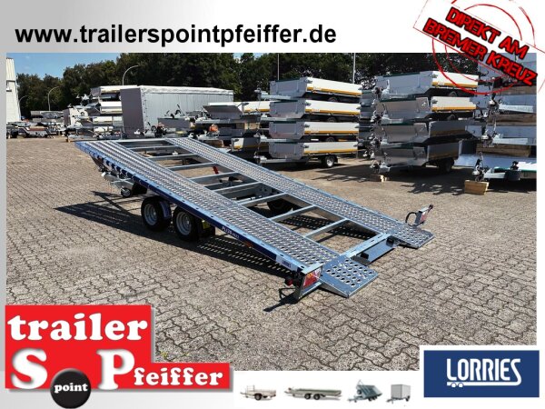 Lorries PLI27-4521 - 2700 kg kippbarer leichter Autotransporter mit ALU Standschienen