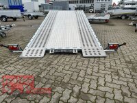 Lorries PLI27-4521 AR - 2700 kg kippbarer leichter Autotransporter mit ALU Standschienen - geschlossener Boden
