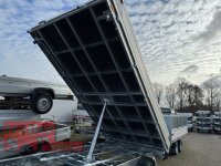 Saris K3 406 204 3500 3 B E - Heavy Duty 3500 kg Blattfedern - 3 Seitenkipper - mit Elektropumpe + NOT - Rampenschacht