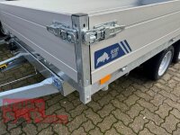 Saris K3 406 204 3500 3 B E - Heavy Duty 3500 kg Blattfedern - 3 Seitenkipper - mit Elektropumpe + NOT - Rampenschacht
