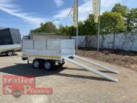 EDUARD 2615 -GD- Heckkipper, Auffahrschienen, Bordwände 30cm -2500kg- H-Pumpe - Lfh: 72cm -165R13 mit Stahl - Kastenaufsatz