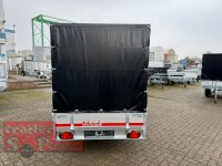 EDUARD 3015 -GE- Hochlader, Bordwände 30cm -1350kg- Lfh: 56cm -195/55R10 mit Stützrad (48) mit Hochplane EDITION Black Bill