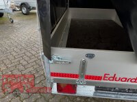 EDUARD 2514 -GE- Hochlader, Bordwände 30cm -1350kg- Lfh: 56cm -195/55R10 mit Stützrad mit Hochplane EDITION Black Bill