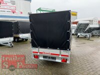 EDUARD 2514 -GE- Hochlader, Bordwände 30cm -1350kg- Lfh: 56cm -195/55R10 mit Stützrad mit Hochplane EDITION Black Bill