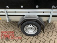 Brenderup 2260 SB 1300 - 258 x 128 x 40 Vorder und Rückwand klappbar - gebremst 1300 KG mit Hochplane EDITION Black Bill
