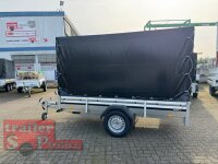 Brenderup 2300 SB 1300 - 302 x 153 x 40 Vorder und Rückwand klappbar - Einachser gebremst 1300 KG mit Hochplane EDITION Black Bill