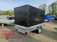 Brenderup 2300 SB 1300 - 302 x 153 x 40 Vorder und Rückwand klappbar - Einachser gebremst 1300 KG mit Hochplane EDITION Black Bill