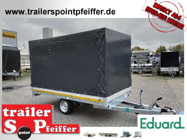 EDUARD 3118 -GE- Hochlader, Bordwände 30cm -1500kg- Lfh: 56cm -195/55R10 mit Hochplane SP-Line
