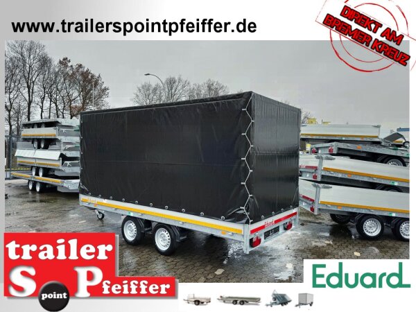 EDUARD 4020 -GD- Hochlader, Bordwände 30cm -2000kg- Lfh: 72cm -155R13 mit Hochplane EDITION Black Bill