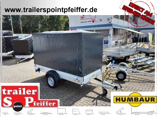 HUMBAUR HA 133015  KV ALU 1300 kg gebremst 303 x 150 mit Hochplane SP-Line